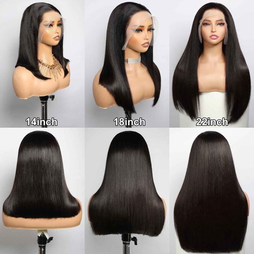 VIPbeauty 200% Density 13x4 Straight Lace Front Wigs Human Hair Bleaching Knot Blunt Cut 13x4 HD Lace Front Wigs Human Hair Pre Plucked 14A Brazilian Virgin Bone Straight Wigs for Women 20 Inch