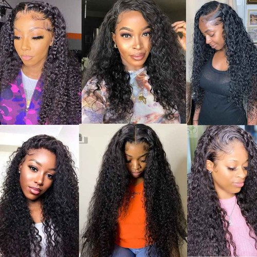 Glueless Wigs Human Hair Real Pre Plucekd Bleached Upgraded Tiny Knots 24Inch 200% Density Deep Wave Closure Wig Wet and Wavy Ultra-thin Invisible HD 4x4 Curly Closure Wigs Human Hair For Women