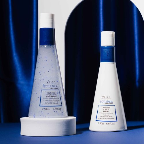 Ybera Paris Botulinum Capillary Home Care Duo Shampoo 8.4 Oz & Force Mask 8.8 Oz | Removes Volume & Rough Ends | Stimulates Keratin Production | Grape Scent | All Hair Types