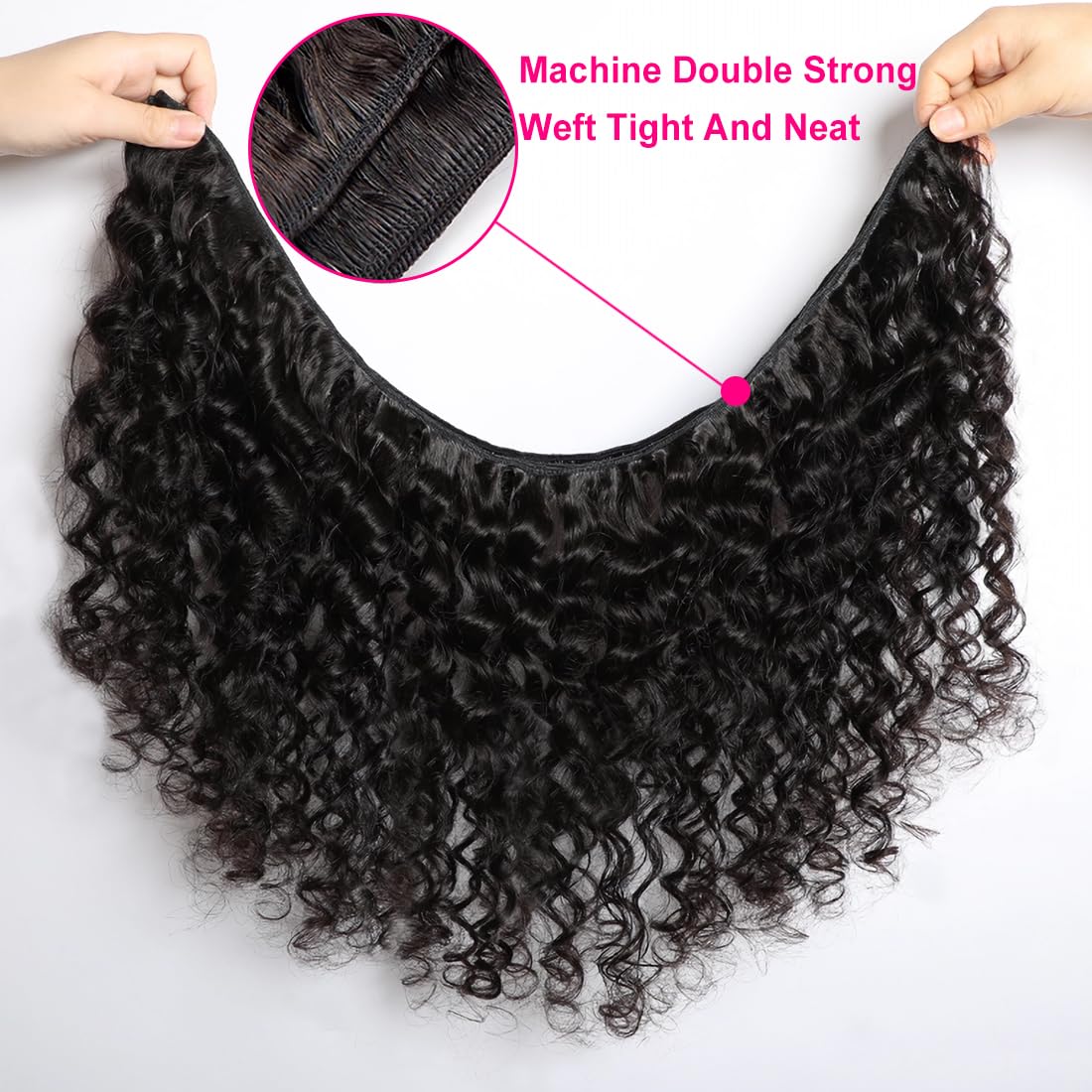 15A Burmese Deep Wave Bundles Human Hair 26 Inch 1 Bundle Tangle Free Unprocessed Brazilian Virgin Hair Weft with Spiral Curly End for Women Deep Wave Human Hair Weft Extensions