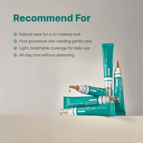 TROIAREUKE Aesthetic BB Cream H+ Formula SPF40+ PA++, Lightweight Blemish Balm, Tinted Moisturizer with Medium Coverage, Lasting Foundation Makeup Base for Dry Skin | Korean Beauty Makeup