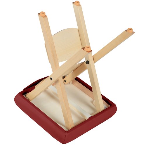 Mt Massage Tables Massage Tables Lightweight Wooden Handy Folding Massage Stool Burgundy