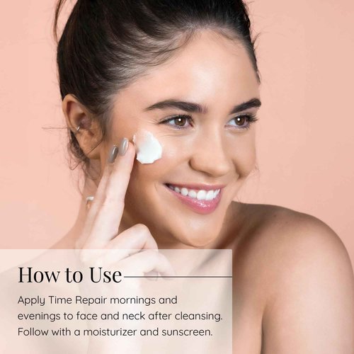 Aloette Time Repair Anti Wrinkle Serum, Age Defying Face Serum, Lightweight Formula, All Skin Types, Cruelty Free, 1 Fl Oz