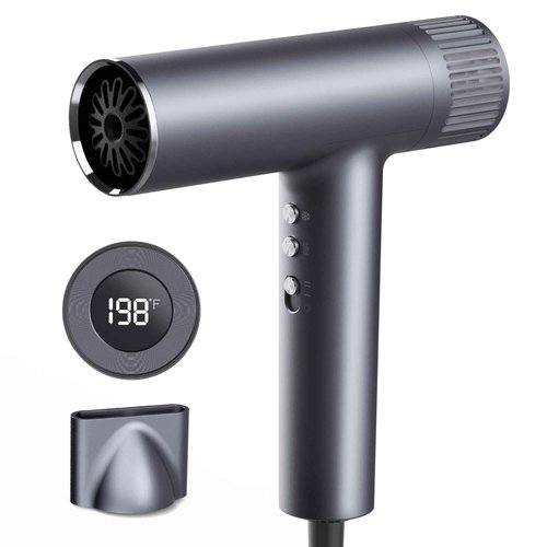 HULMAY TurboSpeed Ionic Hair Dryer & Blow Dryer, 500M IONs for Frizz Control & Shine, Lightweight, 160000RPM, Longer Lifespan, No Heat Damage, Fast Dry, Low Noise & Hair Care Gift