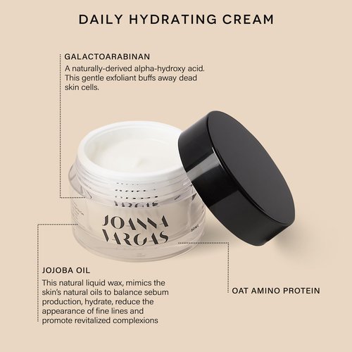 Joanna Vargas Daily Hydrating Face Cream For Women - Face Moisturizer for Radiant Soft Skin - Nourishing Day & Night Cream - Plumps & Smoothes the fine lines for Bouncier-Looking Complexion - 50ml
