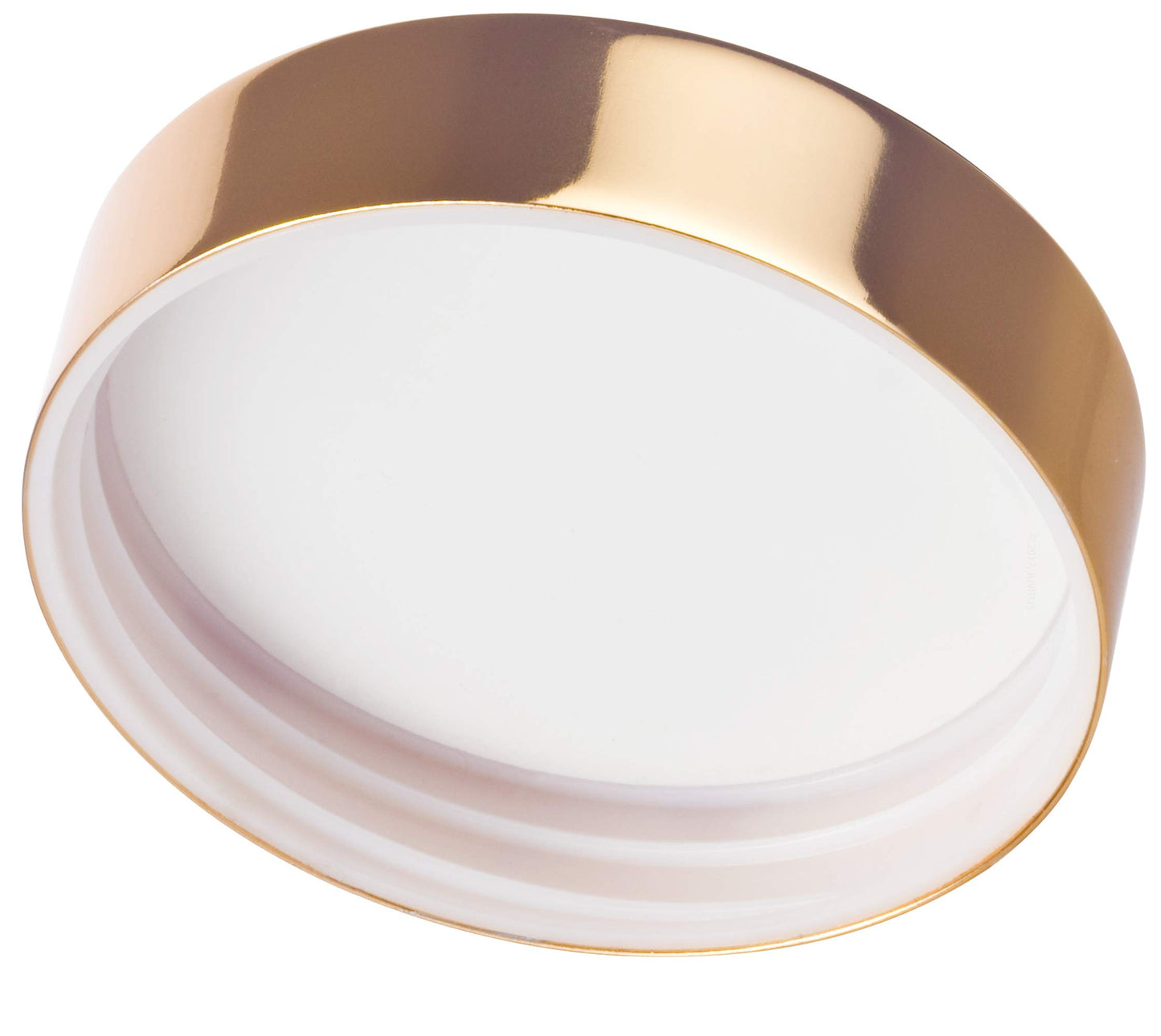 (24 pack) 4 oz Amber PET Plastic Jar with Gold Metal Overshell Lid