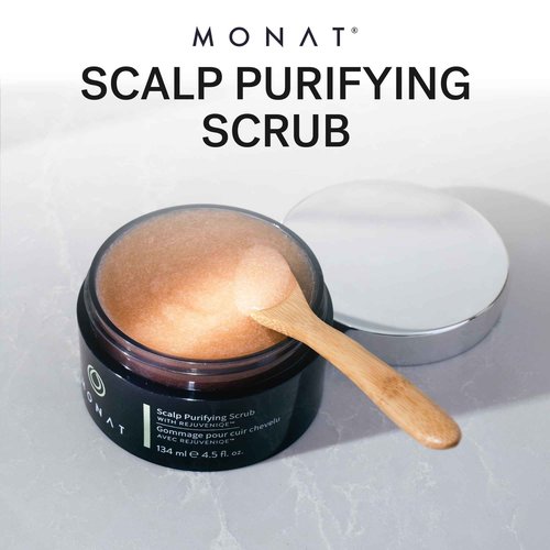 MONAT Scalp Purifying Scrub - w/Rejuveniqe® Deeply Cleanses, Purifies & Soothes Leaving Hair Cleansed & Fresh. Dissolves Dead Skin Cells & Restores Balance to the scalp. - Net Wt. 134 ml/4.5 fl. oz.