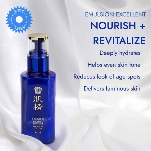 SEKKISEI Emulsion Excellent Facial Serum Moisturizer, 4.7 Ounce (140 mL)