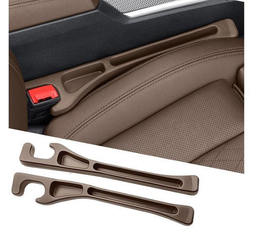 EnzeroTools Car Seat Gap Filler, 2-Pack No-Drop Seat Side Gap Seam Filler Organizer with Phone Holder, Universal Fit Fill The Gap Between Seat & Console, Perfect for Car, SUV, Truck