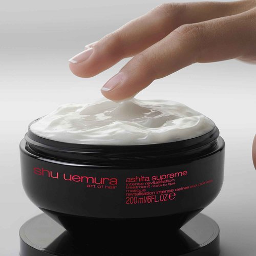 Shu Uemura art of hair Ashita Supreme Strengthening Mask For Damaged Hair - Deeply Nourishes and Hydrates, Enhances Shine and Smoothness, Strengthens Strands to Reduce Breakage, 6 Fl Oz