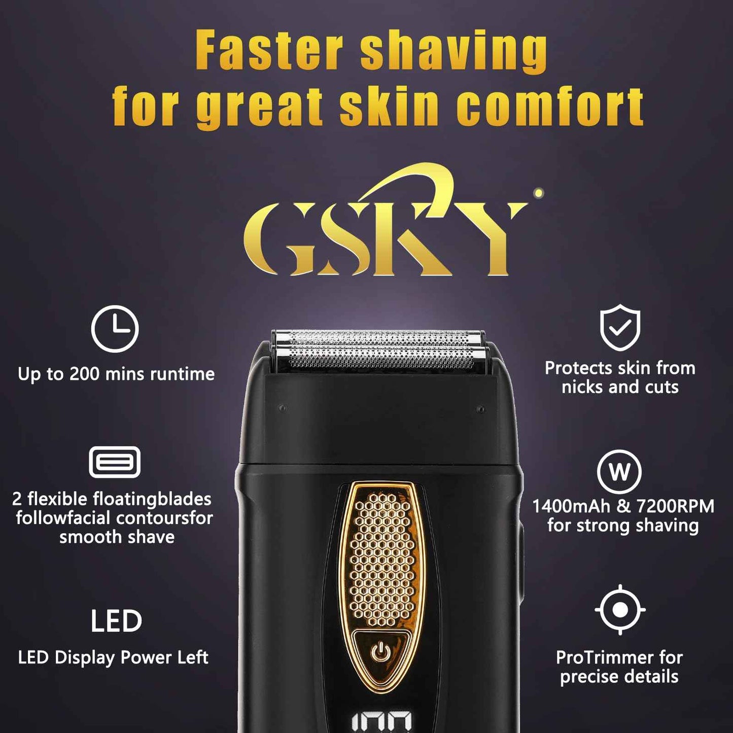 GSKY Mens Hair Clipper, Hair Cutting Kit, Beard Trimmer for Men, Foil Shavers, Hair Trimmer Barber Clippers Set, Mens Clippers and Grooming Set, Barber Trimmers Professional, Beard Shaver for Men