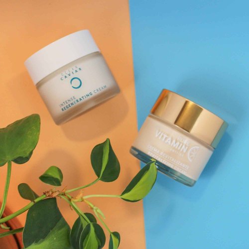 Noche Y Dia Day & Night Moisturizing Bundle - Vitamin C Face Cream & Caviar Face Cream