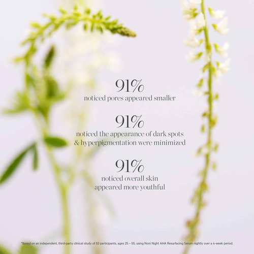 KORA Organics Noni Night AHA Resurfacing Serum | Smooth & Refine | Certified Organic | Cruelty Free | 1.01 fl oz