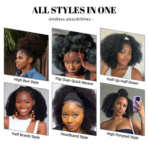 Beauhair Black Kinkycurly 4c Edge Wig Human Hair 4x4 HD Lace Afro kinky closure Wig for Balck Women Lace Pre Cut Glueless Wigs 210% Density 16 inch kinky natural wig