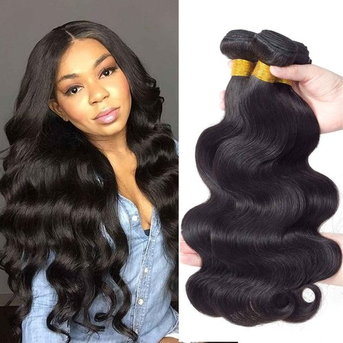 Brazilian Body Wave 3 Bundles Human Hair 20 22 24 Inch Unprocessed Human Hair Bundles Body Wave Natural Black Color Body Wave Hair Extensions