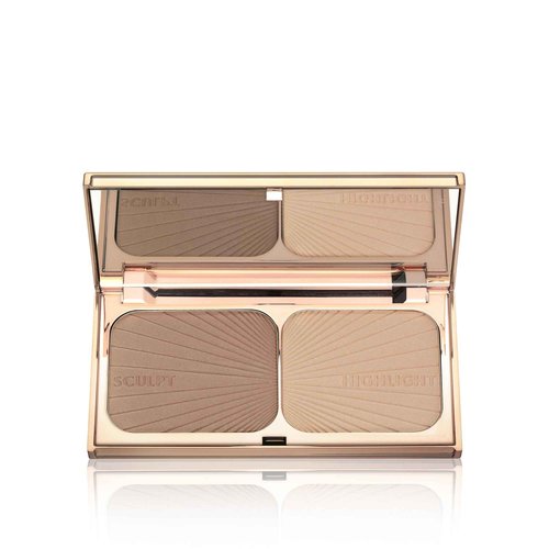 Charlotte Tilbury Filmstar Bronze & Glow Makeup Palette - Compact Powder, Bronzer & Highlighter with Color-Rich Pigments - Leaves Skin with a Sun-Kissed Glow - Light/Medium