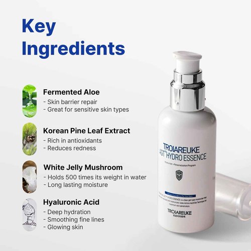 TROIAREUKE A.G.T HYDRO ESSENCE l Deep Hydrating Cooling Gel Essence Sleeping mask l 3.38 Oz. 100ml