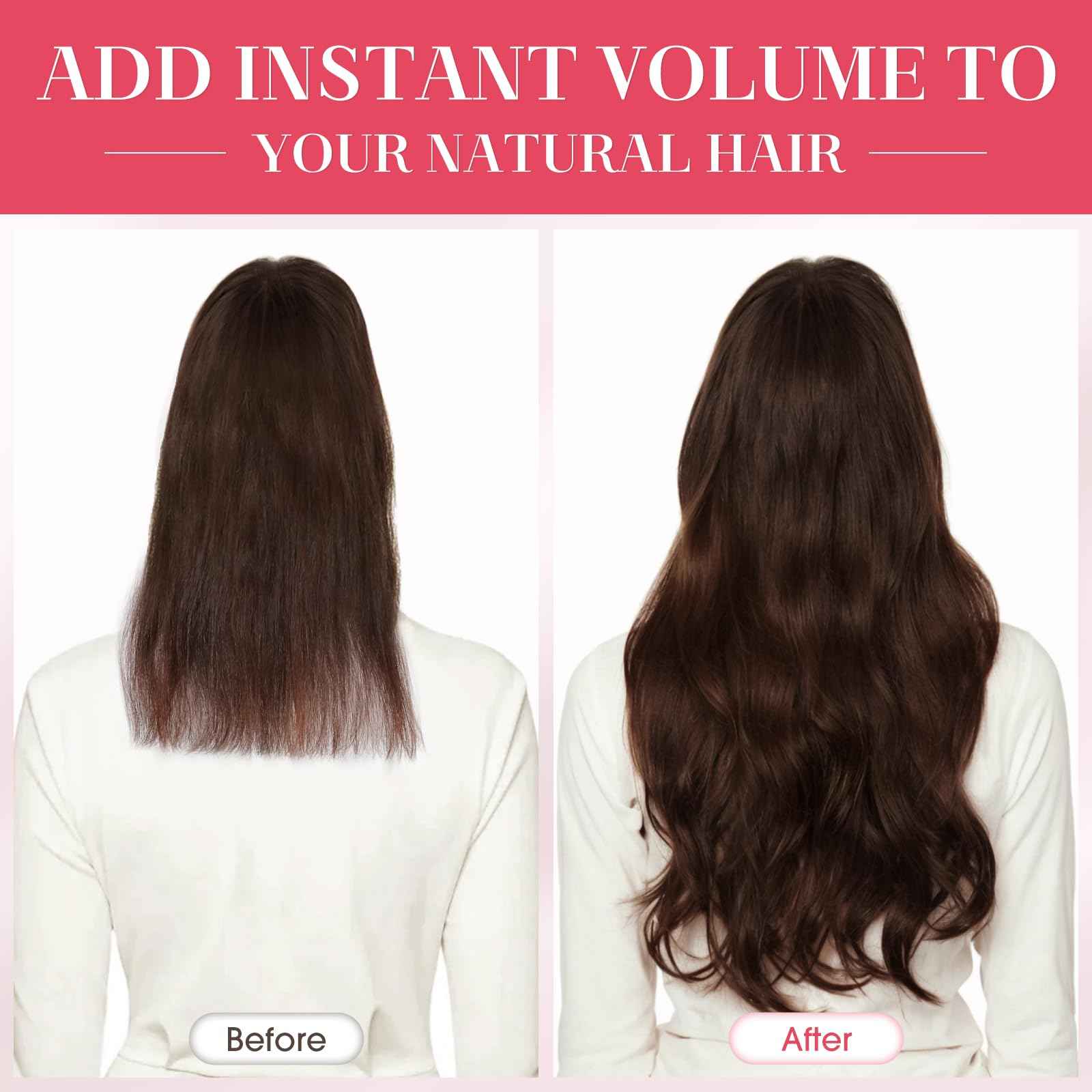 MY-LADY Clip In Hair Extensions Real Human Hair 16 Inch 8pcs Remy Real Hair Extension Clip ins #12/613 Light Brown with Bleach Blonde 90g Silky Straight