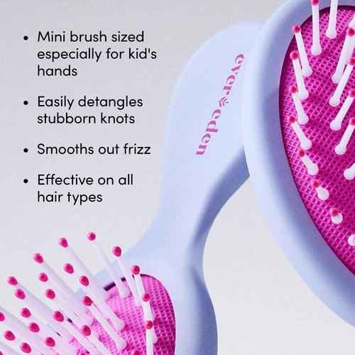 Evereden Kids Complete Haircare Set: Hair Detangling Shampoo, Conditioner, Spray for Children Ages 3+ & Pain-Free Hair Brush, Plant Protein Peptides & Argan Oil, Vegan, Free from Sulfate, Paraben