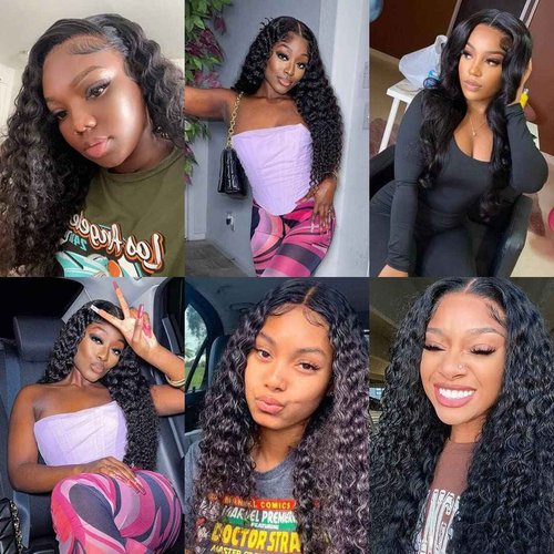 Loose Deep Wave 4 Bundles Human Hair 22 20 18 16 Inch 100% Unprocessed Brazilian Virgin Weave Hair Bundles Wavy Human Hair Natural Color for Black Women
