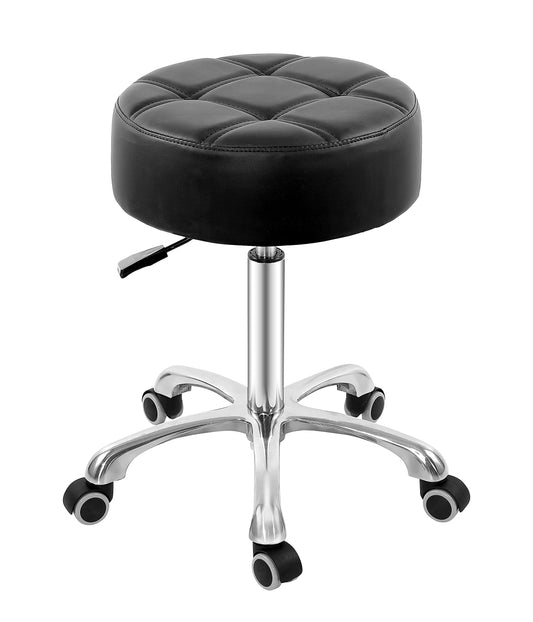 Grace&Grace Height Adjustable Rolling Swivel Stool with Extra Thick Seat for for Salon, Studio, Shop, Kitchen,Dental,Heavy Duty Medical Stool with Wheels