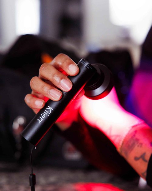 Kiierr Red & Blue Light Therapy for Face and Neck, Beauty Wand with Dual Light and Infared Modes