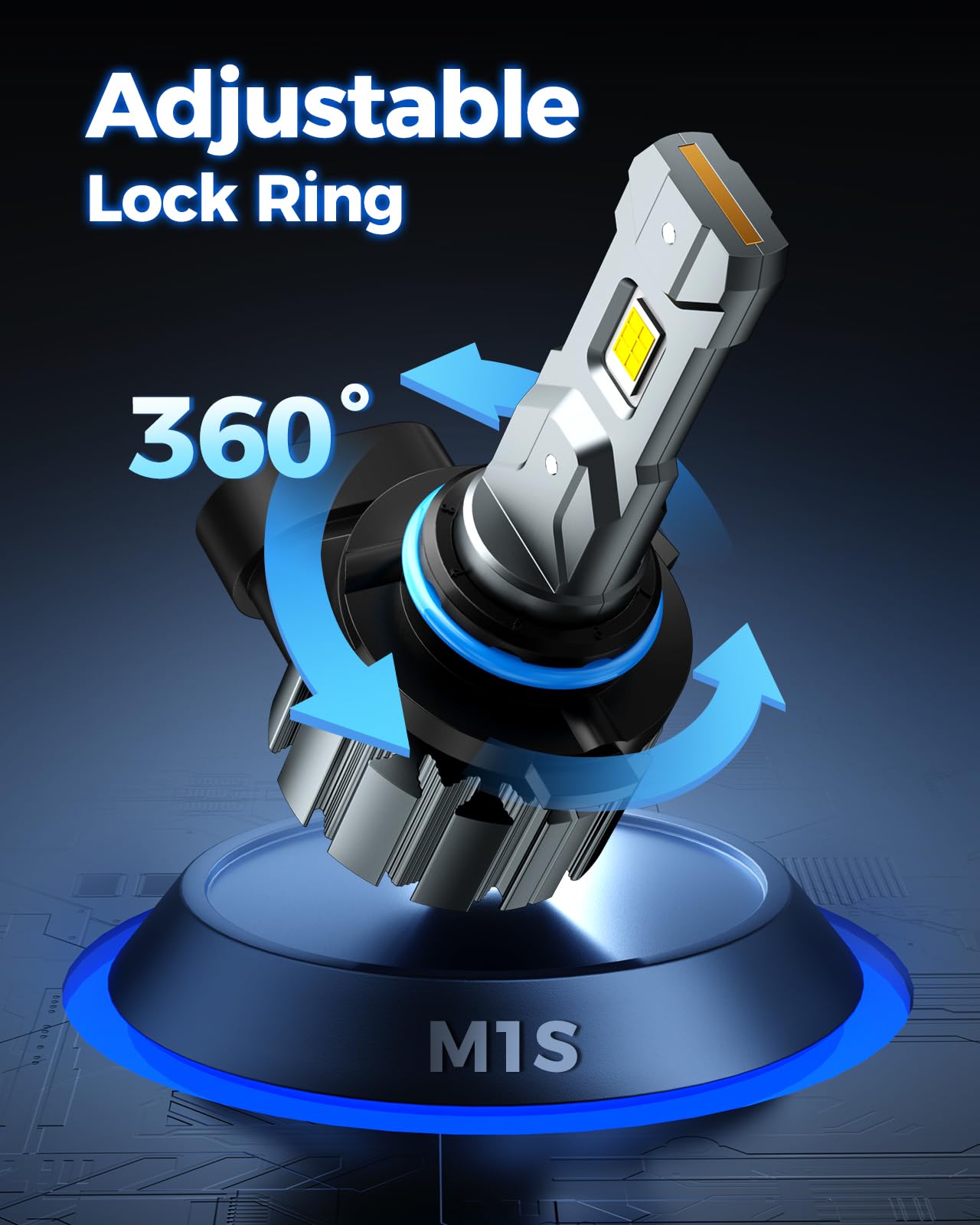 Marsauto M1S HB3/9005 Bulbs or 9005 Fog Light, 30000LM Brighter HB3 Fog Bulbs, Real 1:1 Design, 6000K White, 3min Plug and Play, IP68, Pack of 2