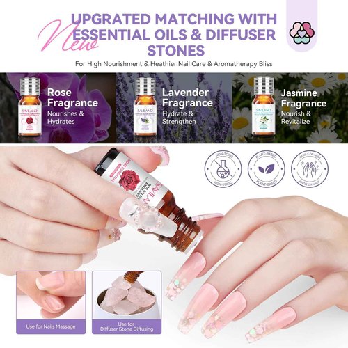 SAVILAND Acrylic Nail Kit with Everything: Professional Nail Kit Acrylic Set with EMA Monomer Nail Drill Gel Polish for Nail Extension 3D Carving Sculpture Home Salon Use Christmas Gift Set