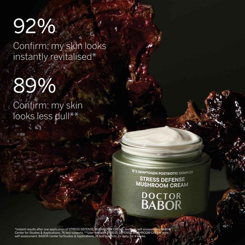 BABOR Microbiomic Stress Defense Mushroom Cream, Antioxidant and Microbiome Complex Protect, Moisturizer Balances and Revitalizes Skin, Improve Skin Barrier, Reduce Fine Lines & Wrinkles, 1.69 oz