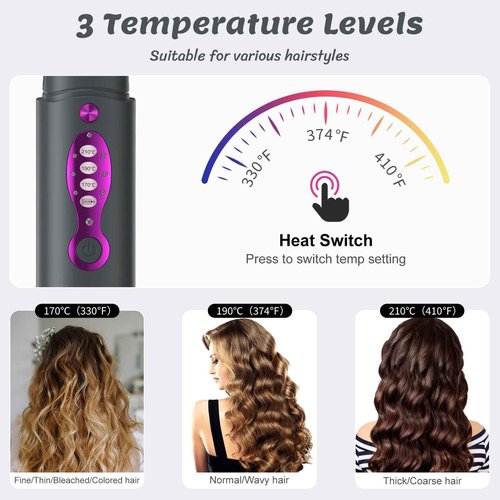 Cordless Hair Straightener Titanium Travel Flat Iron Portable Hair Straightener Fast Heating Cordless Curling Iron 2 in 1 for Straightening & Curling, Wireless Mini Rechargeable 5000mAh w/Safety Lid