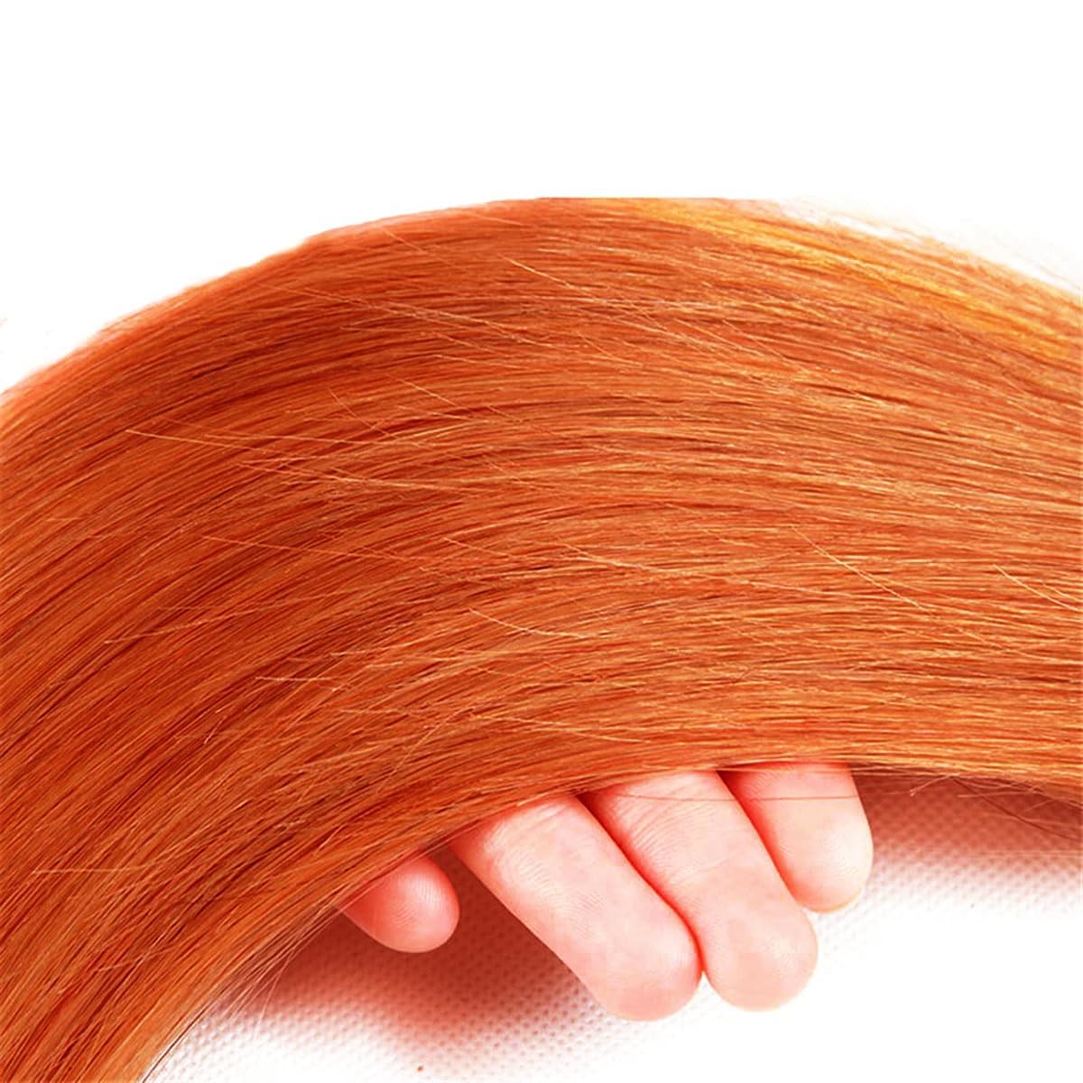 Giginger Brazilian Human Hair Bundles 16 18 20 inch Orange Straight Bundles 350 Color Ginger Orange Unprocessed Virgin Quick Weave Hair for Black Women