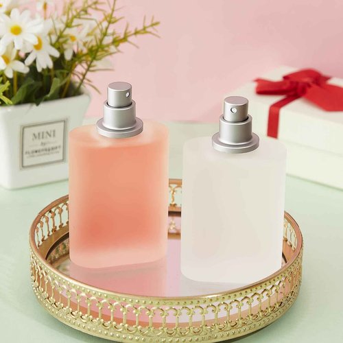 Motiskyy 24 Pcs 100ml Frosted Glass Bottle Perfume Atomizer refillable Spray Empty Perfume Dispenser Fine Mist Atomizer Cosmetic Container for Travel Men Women