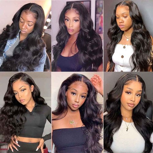 FunMatic ANGEL GIRLS Body Wave Lace Front Wigs Human Hair 13x6 HD Lace Front Wig Human Hair Pre Plucked (body wave, 20 inch)