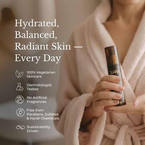 JUARA: Sweet Black Tea & Ginger Oil-Free Moisturizer | Matte Finish Lotion Reduces Shine | Deluxe Moisturizing Facial Treatment | Plumping Hyaluronic Acid | Paraben & Sulfate Free | Vegetarian | 1.7oz