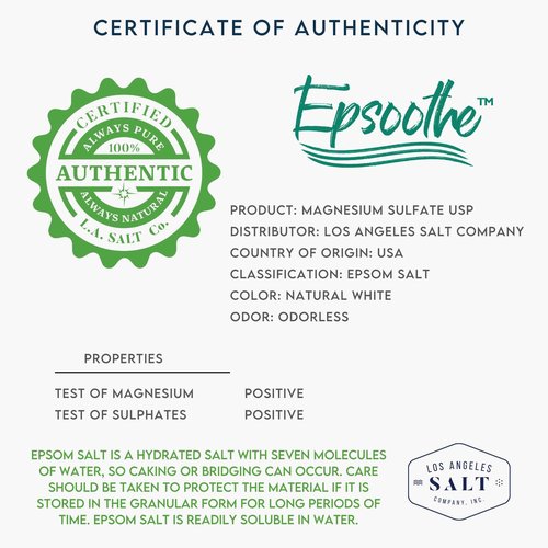 Epsom Bath Salt, Magnesium Sulfate USP, Unscented, Fine Grain, 50 Pound Bag (Packaging May Vary)