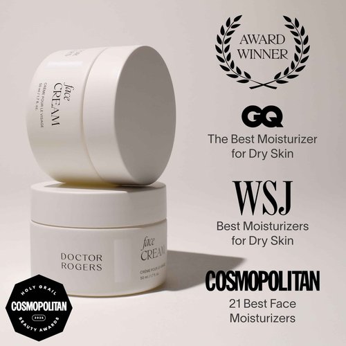 Doctor Rogers Face Cream Moisturizer: Hydrating Facial Cream. With Niacinamide, Shea Butter & Squalane. Anti-Aging & Moisturizing Lotion. Suitable for Sensitive & Dry Skin, 1.7 Ounce (50ml)