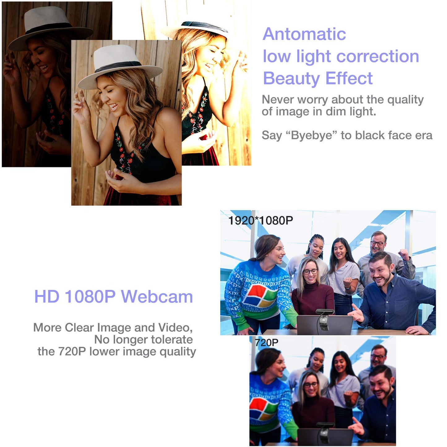 Akyta Computer Camera with Microphone, 1080P HD Laptop USB Webcam with Privacy Shutter and Tripod,90 Degree Wide Angle PC Web Camera for Zoom Meeting, YouTube Streaming