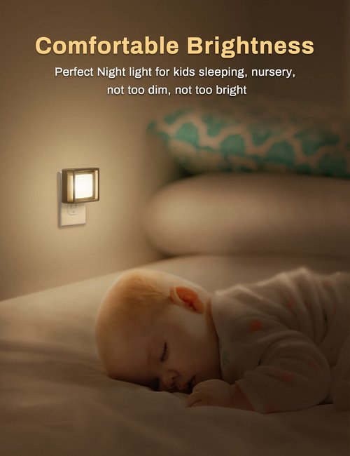 DORESshop LED Night Light, Night Lights Plug Into Wall [2 Pack] with Dusk-to-Dawn Sensor, Dimmable Nightlights, Adjustable Brightness for Bathroom, Hallway, Bedroom,Kids Room,Stairway,Soft White