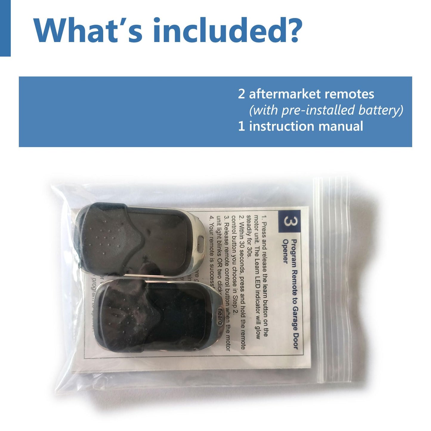 2 for Liftmaster Chamberlain Craftsman Garage Door Opener Remote Keychain 890max