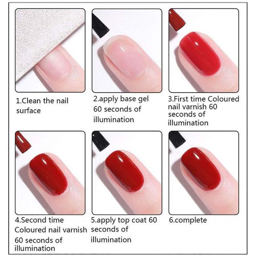 Gel Nail Polish Kit with UV Light LED Dryer Hand Pillow, 24 Colors, Base Top Coat, Nail Art Decorations, Home DIY Starter Manicure Kit