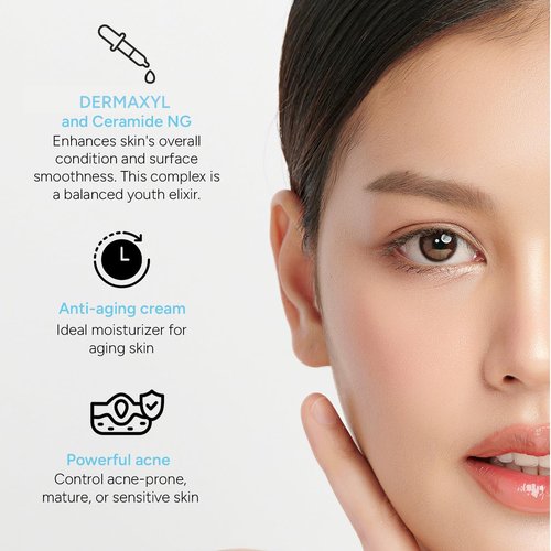 Rachel Moayer Skin RM Anti-Aging Face Cream, AHA 12%, Acne Control & Anti-Wrinkle Moisturizer, Hydrating Peptide Collagen Production for Men & Women