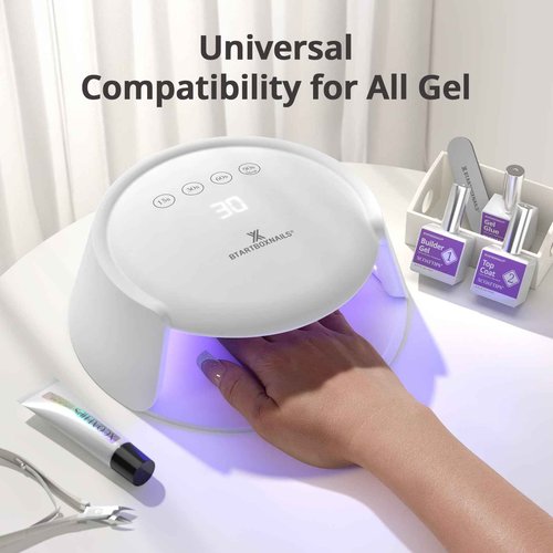 BTArtboxnails XCuringPRO Nail Lamp - Globally Certified Nail Dryer, Ecostead UV LED Beads Instant Cure Nail Light with 4 Timer, Smart Sensor, LCD Display for Curing Gel Nail Polish