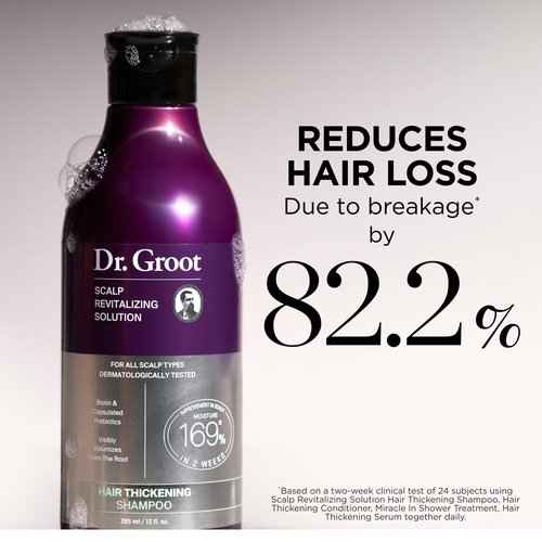 Dr. Groot Thicken & Smooth at Home and On The Go Bundle for Hair Loss, Korean Hair Care, With Biotin and Prebiotics, Clinically Proven to Improve Scalp Moisture