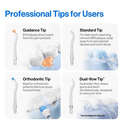 usmile C10 Portable Water Flosser – Travel-Friendly, 95-Day Battery, 4 Modes, 360° Nozzle, 180ml Tank, IPX7 Waterproof, Dentist-Recommended for Braces, Implants & Sensitive Gums (Blue)