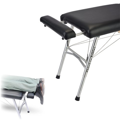 ChiroLux Leg Extension | Compatible with Chiropractic Classic and Plus Tables, Lengthens 8 Inches for Tall Patients, Synthetic Upholstery on Comfortable Density Foam, Foldable for Maximum Portability