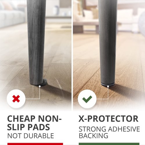 Non Slip Furniture Pads X-PROTECTOR - 16 pcs 2" - Premium Furniture Grippers! Rubber Feet Hardwood Floor Protectors for Furniture Legs - Couch Stoppers - Keep Your Furniture in Place Forever!