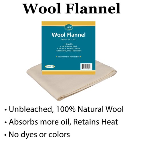 Baar Castor Oil Packs Kit: Heating Pad with Auto Shut Off; Cold Pressed, Cold Processed, Hexane Free, Palma Christi Castor Oil; Reusable, Unbleached Wool Flannel Cloth; & Disposable Castor Oil Packs