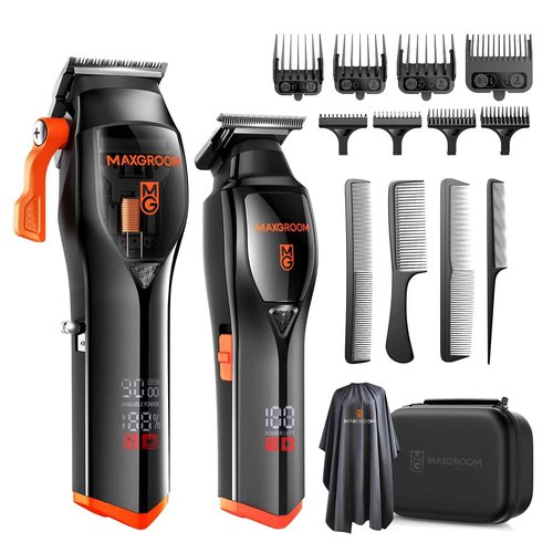 Professional Hair Clippers for Men, Premium Home Haircut Kit Cordless Hair Cutting Clippers and Trimmers Set, 9000RPM Magnetic Motor, DLC Blades, Perfect for Barber Fades & Family Use