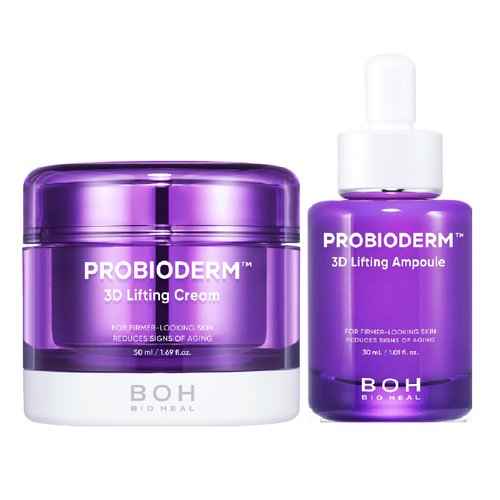 BIOHEAL BOH Probioderm 3D Lifting Cream + Ampoule Set Probioderm 3D Lifting Cream 1.7 fl oz | Advanced Korean Anti-Aging Probiotic Night Moisturizer and Serum for Fine Lines and Wrinkles