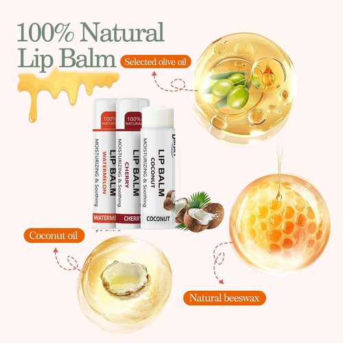 Dmsky Lip Balm Bulk - Fruit Variety Pack, Hydrating for Men, Women, Kids - 0.15 Oz, 360 Count